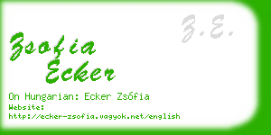 zsofia ecker business card