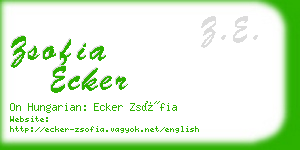 zsofia ecker business card